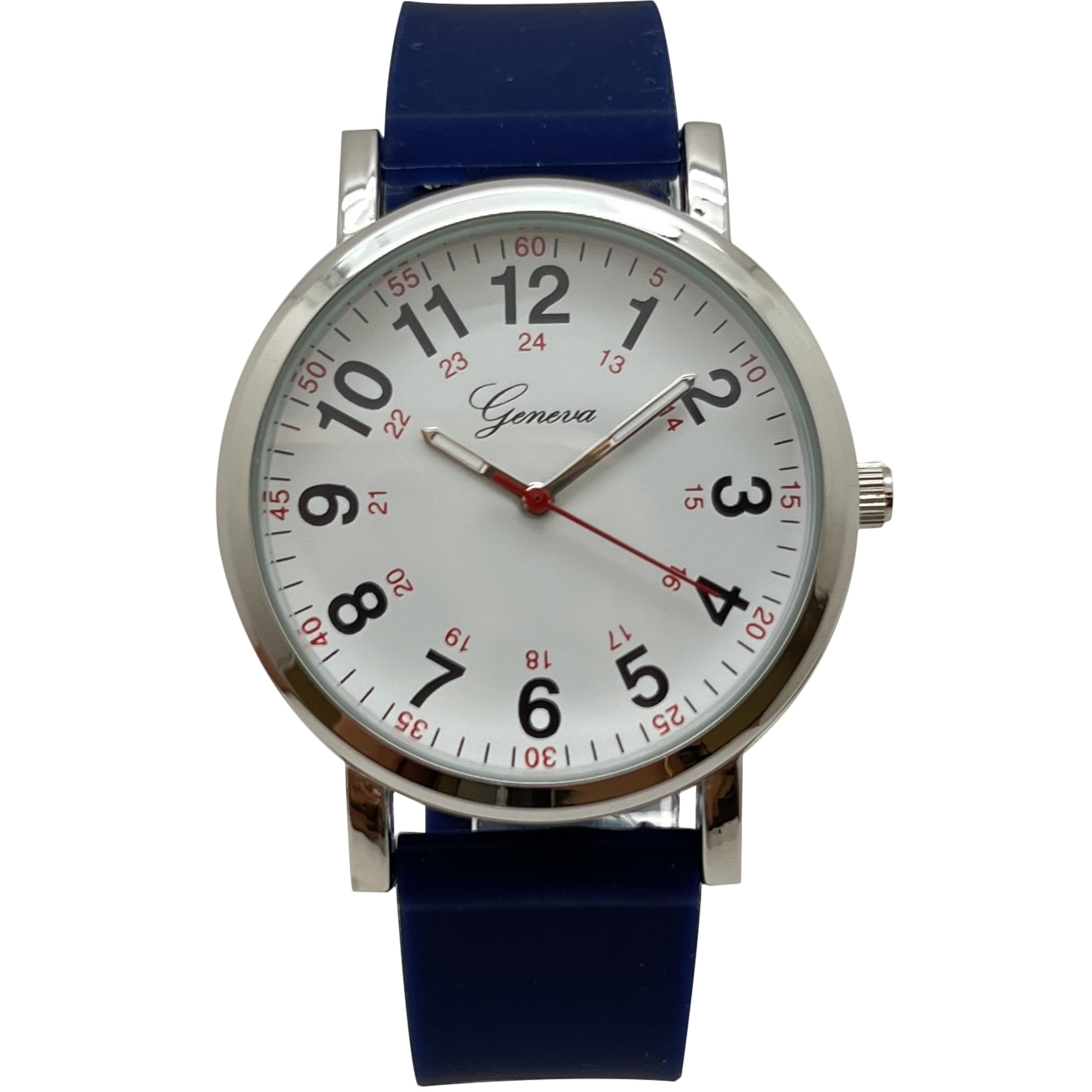 Nurse Watch for Medical Assistant and Student with Easy Read Dial, Military Time with Second Hand, Silicone Band and Water Resistant Nurse Watches for Women