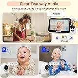 Blemil Upgrade Baby Monitor 5" Split Screen 2 Cameras 30H Battery view 7