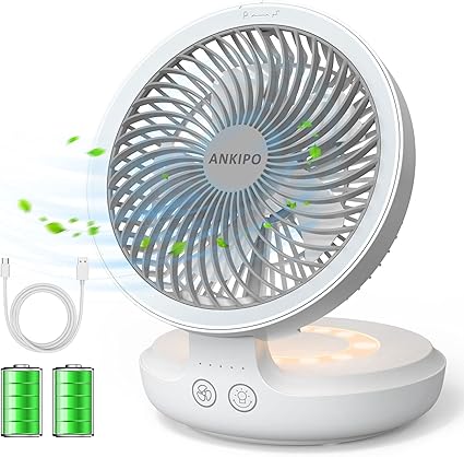 Amazon 卓上扇風機 21最新改良版 Ankipo 扇風機 Usb扇風機 サーキュレーター 自動首振り 静音 小型 4000mah コードレス 風量4段階調節 卓上 壁掛け 超強風 強力 ミニ扇風機 Usb充電式 呼吸ランプ付き パワフル送風 折りたたみ可能 タッチパネル チャイルドロック