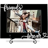 Ketsord 4"X 6" Wooden Picture Frame - Friends Forever - 1 Wood Photo Frame With A Metal Stand - Tabletop Display, Gift For Friends, College, Home & Office Decoration & Supplies Horizontal - A08