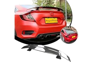 RoyalParts 46Inch Rear Trunk Spoiler GT JDM Style Wing Spoiler Compatible with Universal Car Racing Spoiler Lightweight Matte Black with Reflect Light (Universal Matte Black)