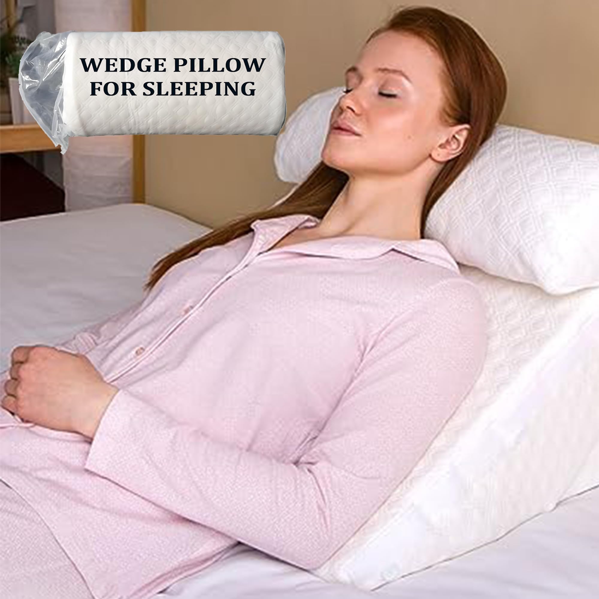Bed Wedge Pillow for Sleeping – Adjustable Post-Surgery Comfort (7-in-1) – Memory Foam Incline, Leg Elevation, and Head Support – Large 24-Inch with Washable Cover