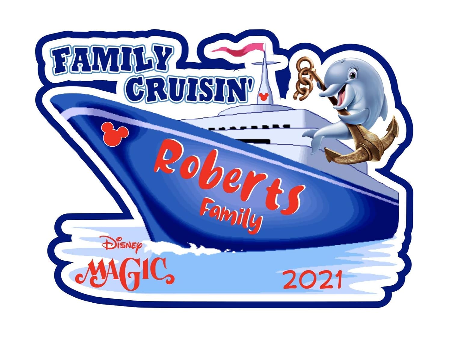 Amazon Large Ship Door Magnet Family Name Magnet For Disney