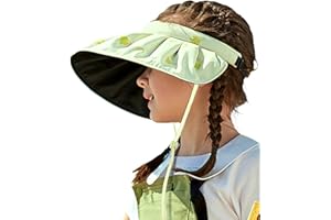 BENEUNDER Kids Sun Visor Cute Hat Adjustable Athletic Sports Summer Wide Brim UV Protection Beach Cap