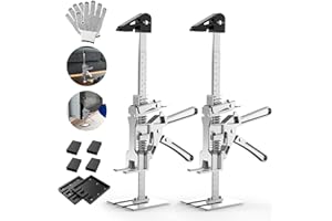 EASGIU Metal Labor Saving Arm Tool Jack 2 Pack, 440 lb Hand Lifting Jack Tool, Effort Elevator Handheld Lift, Multi-Function Door Panel Lift for Cabinet Wall Tile Height Adjuster Tool