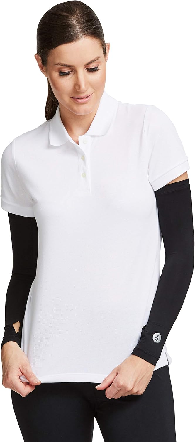 Solbari UPF50+ Sun Protective Cooling Arm Sleeves With Thumbholes at  Women’s Clothing store