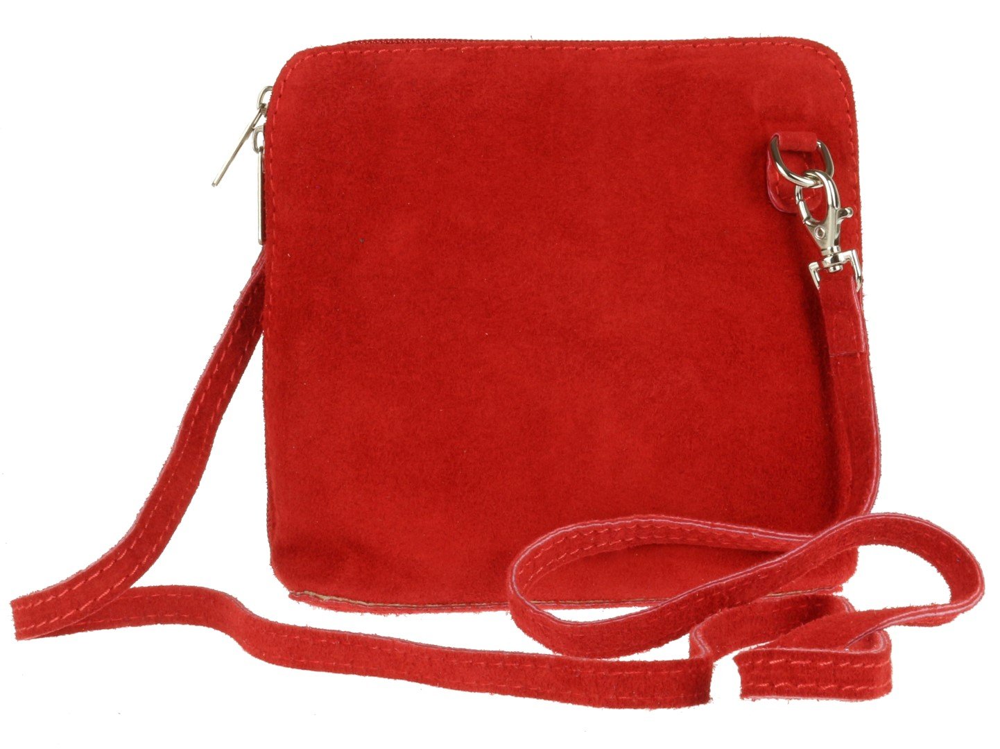 Girly Handbags Womens Genuine Suede Cross Body Shoulder Bag - Red