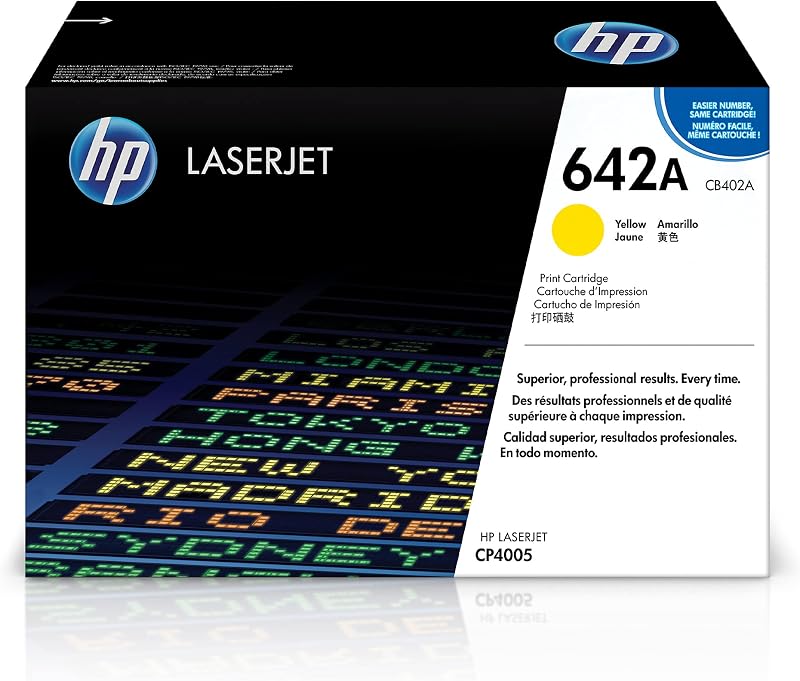 HP 642A CB402A Original LaserJet Toner Cartridge Yellow Pack of 1