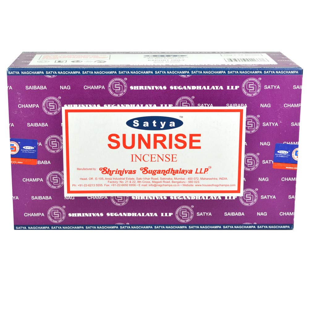 Satya Nag Champa Sunrise Incense Sticks - Box 12 Packs