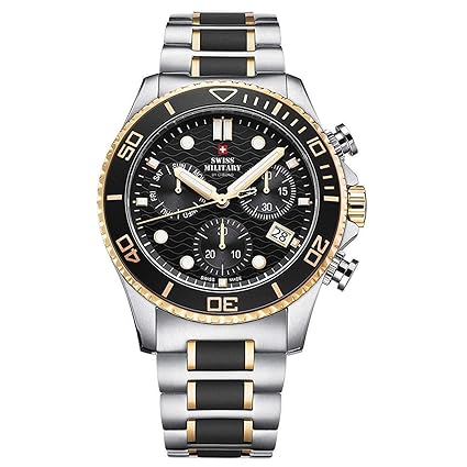 Swiss Military Analogue Black Dial Mens Watch (Sm34051.02)
