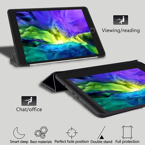 Diseado para iPad 10 2 Inch 8th Gen 2020 7th Generation 2019 Case Slim Soft Silicone Smart Trifold Stand Funda Protectora de Cuerpo Completo para nios Color D Size 2019 iPad 10 2 Inch