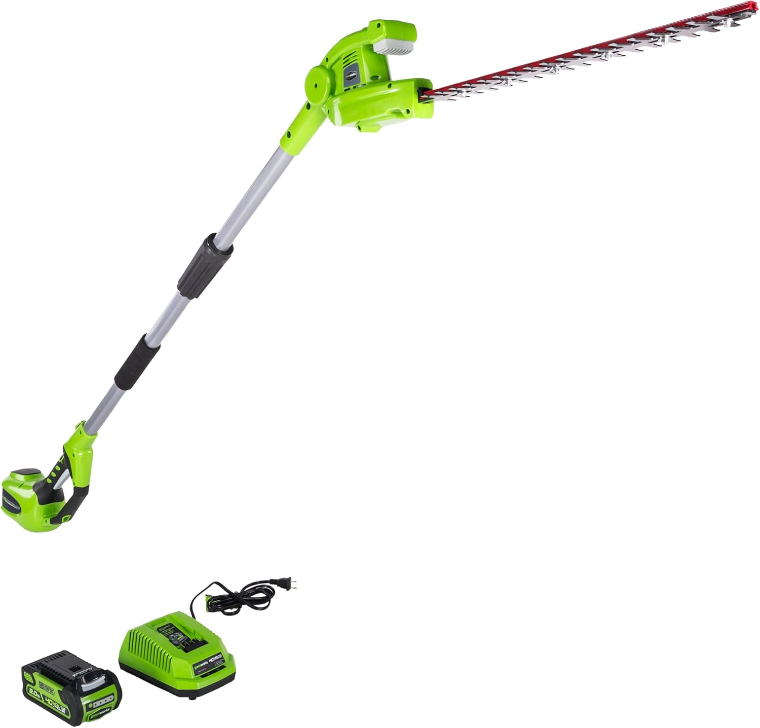 greenworks cordless pole hedge trimmer