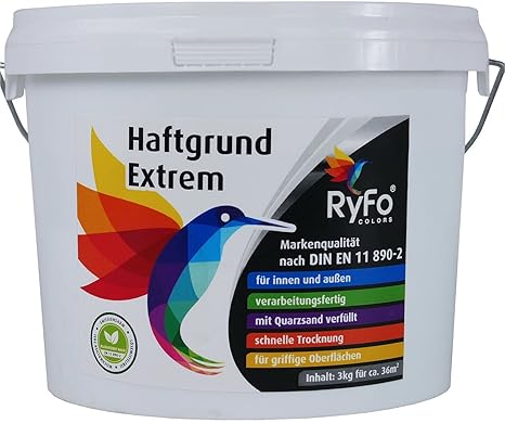 RyFo Colors Haftgrund Extrem 3kg (Größe wählbar) - Fliesen-Grundierung, Supergrund Fliese auf Fliese, für innen und außen