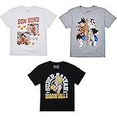 Dragon Ball Z Super Saiyan Goku Value 3-Pack of Youth Boy’s Short Sleeve T-Shirts