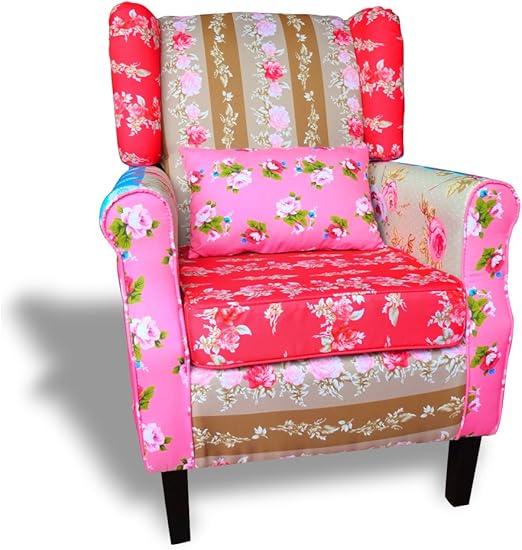 Patchwork Sessel Relaxsessel Ohrensessel Bunt Mehrfarbig Amazon De Kuche Haushalt