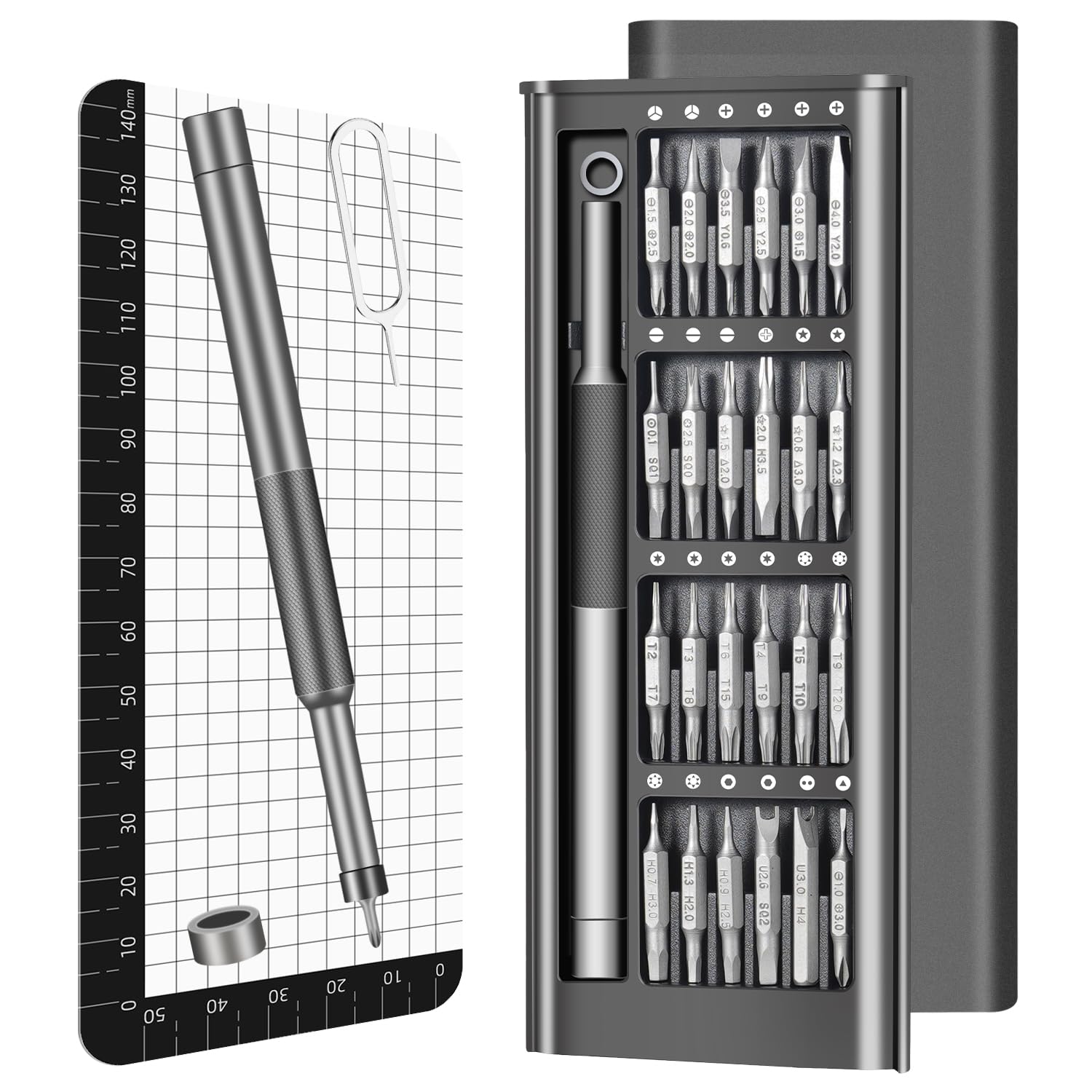 Viunonu 52-IN-1 Precision Screwdriver Set, [S2 Steel] Professional Magnetic Electronics Small Repair Tool Kit for Phone, Computer, Eyeglass, PS5, Watch, Laptop, Macbook, Ring Doorbell Screw Driver