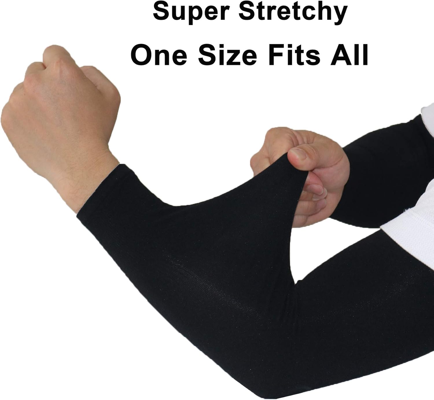 PFFY 3 Pairs UV Protection Cooling Arm Sleeves for Men and Women UPF 50 Sun Sleeve Black: Clothing