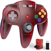N64 Wireless Remote Joystick Controller for Switch &amp; Switch 2 Games | 2.4GHZ Wireless Controller Compatible with N64 System, Raspberry Pi, MAC,Windows ,Rumble and memory card Pak,3D analog stick