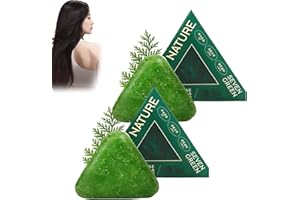 Cypress Leaf Hair 𝐆rowth Soap, Natural Usman Grass Glutinous Rice Water Solid Shampoo Bar for Hair Care for Women and Mens (