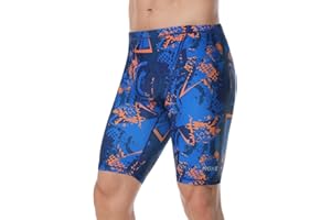 KGKE Mens-Swim-Jammers Athletic-Swimwear Quick-Dry-Shorts Durable-Team-Swimsuits - Drawstring Competition Swimming UPF50+