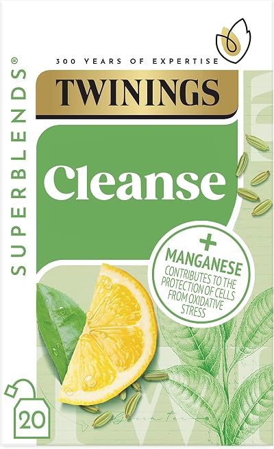 Twinings Cleanse Tea Green Tea Matcha Lemon Fennel 20 Bags