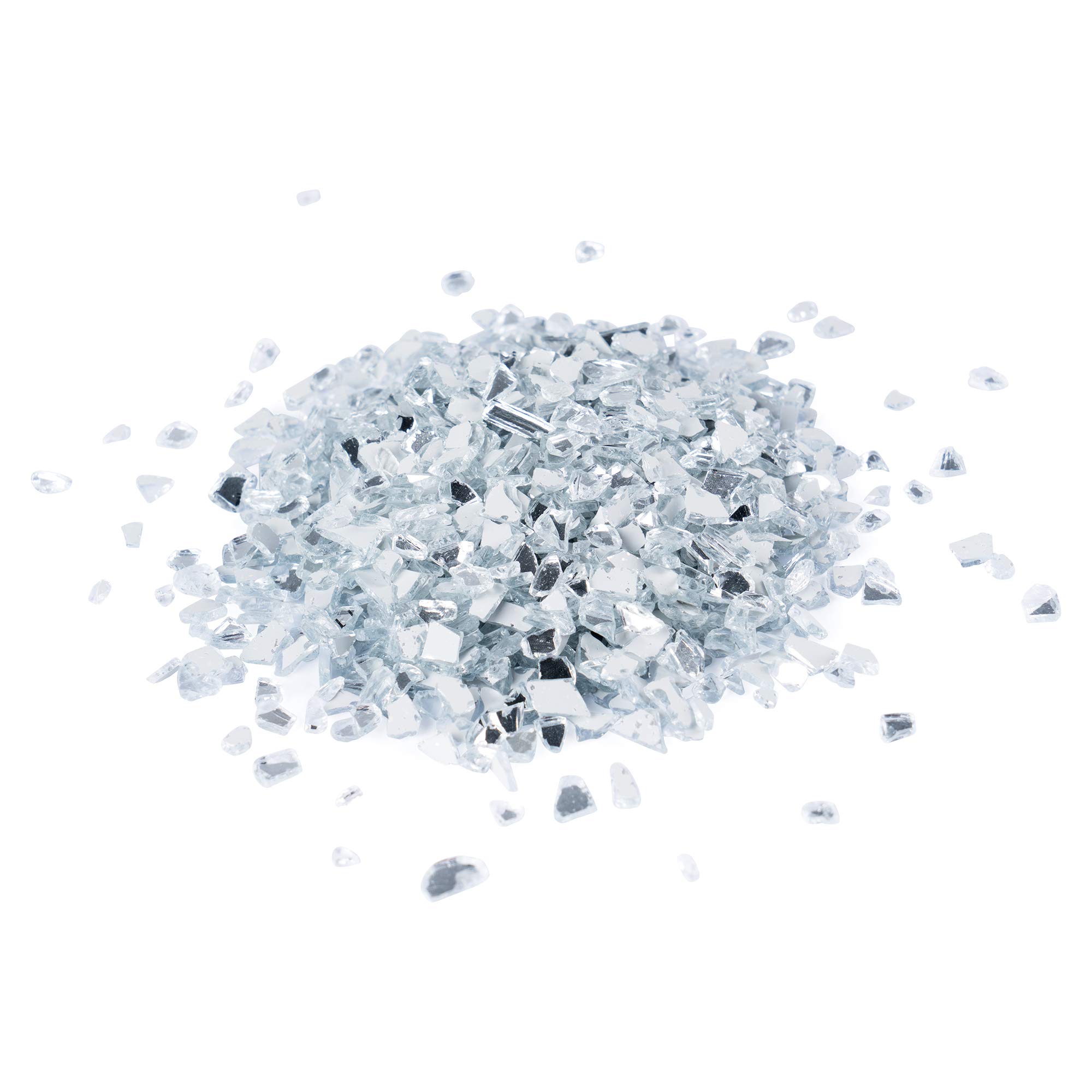 unicone art Druzy Geode Crushed Mirror Glass for Resin Epoxy Art Irregular Chunks of Crushed Glass, Metallic, Shiny, Bright, for DIY Art and Craft Projects (1lb.)