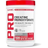 GNC Pro Performance Creatine Monohydrate Powder for Women &amp; Men, 5g Creatine Per Serving, Muscle Building, Energy Production, Endurance, Performance, 100 Servings