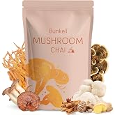Mushroom Chai, Chai Tea Powder with 6 Adaptogenic Mushrooms, 20 Servings | w/Lion's Mane, Reishi, Cordyceps, Shiitake, King Trumpet &amp; Turkey Tail, for Energy, Focus, Digestion &amp; Immune Support, Vegan