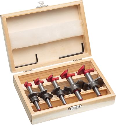 HPMAISON HSS Forstner Drill Bit Set 5pcs 15-35mm with Depth Stop