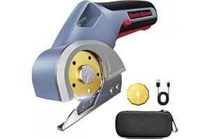 Giosuan 2026 Upgrade 4V Cordless Cutting Tool, Cardboard Cutter with 2 Titanium Blades, 2000mAh Battery, Electric Chop Saw for Fabric, Cardboard, Leather, Carpet - Glacier Blue