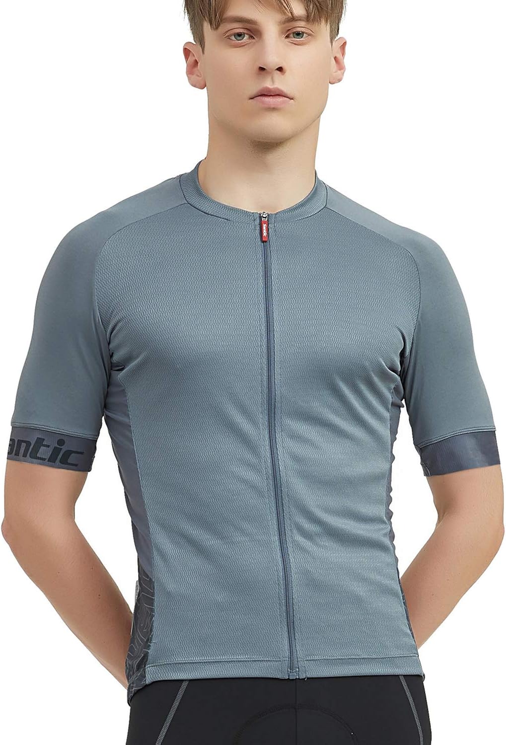 Santic Men’s Cycling Jersey Short Sleeve Bike Shirts for Men Bicycle Jacket with Pockets Breathable & Quick Dry Yorkson: Clothing