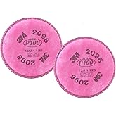 3M P100 Respirator Filter 2096, 1 Pair | Helps Protect Against Oil and Non-Oil Based Particulates, Nuisance Level Acid Gas Relief, Dust, Fumes, and Mists