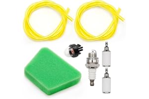 laffoonparts 2 Sizes 2 Feet Fuel Line Hose Filter Kit for Poulan Craftsman Chainsaw Replaces#530071835 530037793 530095646 188-513-1 (with Primer Bulb & Spark Plug)