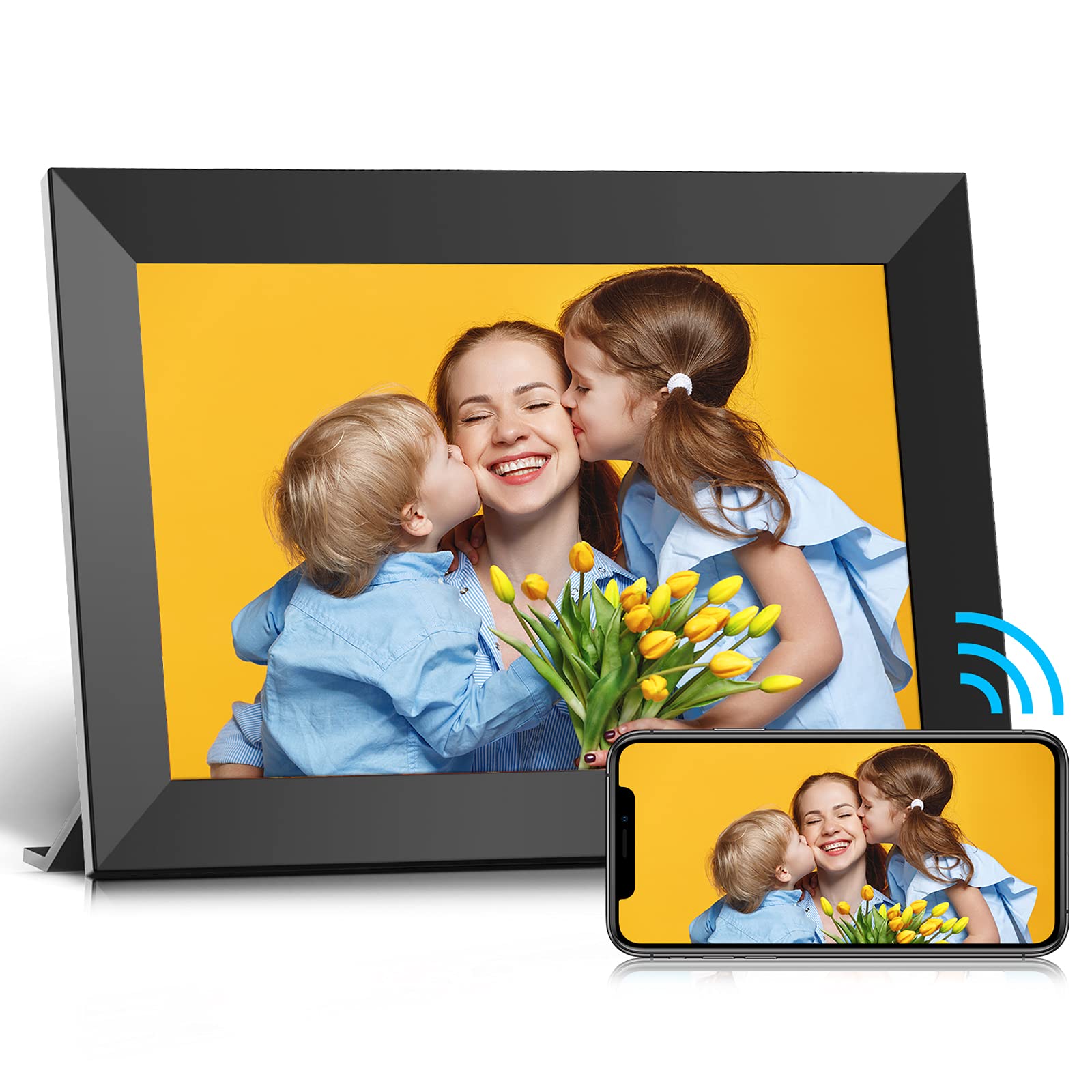 Photo 1 of Frameo Digital Picture Frame, 10.1inch WiFi Photos Frames Electronic, 1280x800, HD IPS Touch Screen, 16GB Memory, Auto-Rotate, Wall Mountable, Share Instant Photos/Videos via Frameo-App from Anywhere