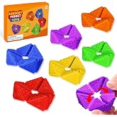 6Pack Fidget Silicone Sensory Toys for Kids Flip Cube with Textures | Quiet Small Fidgets for Classroom Focus , Stress Relief Toys for Autism ADHD Calm Down, Non-Toxic Durable Desk Fidgets Home