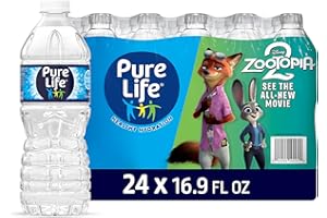 Pure Life Purified Water Bottles, 24 Pack - Still Bottled Water Enhanced with Minerals for a Crisp Taste, Plastic Bottles - 16.9 Fl Oz