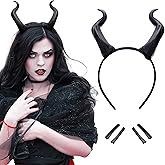 MOSTORY Devil Horns Headband for Adult - Demon Horns Headband for Halloween Cosplay Outfit Renaissance Photo Shoot Props