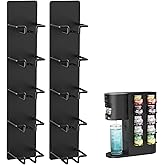 DEMEGA Flavor Pods Holder for Ninja Thirsti, 5-Tier Organizer Holds 10 Flavored Water Drops, Storage Rack for Ninja Thirsties Drink System Soda Machine Syrup Holder Accessories 2 Pack