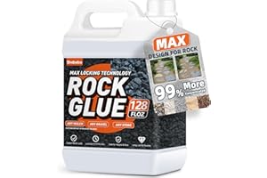 Rock Glue, 1Gallon Mulch Glue for Landscaping, Fast-Dry Strong Pea Gravel Stabilizer Landscape, Non-Toxic Long-Lasting Dries-