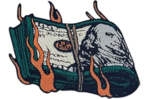 ZEGINs Burn It The Money Burning Patch Embroidered Applique Badge Iron On Sew On Emblem