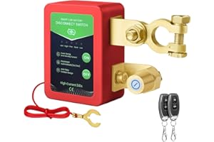 Csyibeielec Kill Switch for Car - 12V Remote Battery Disconnect Switch Smart Voltage Car Battery Kill Switch for Vehicle, RV, ATV, Truck, Boat (No LED)