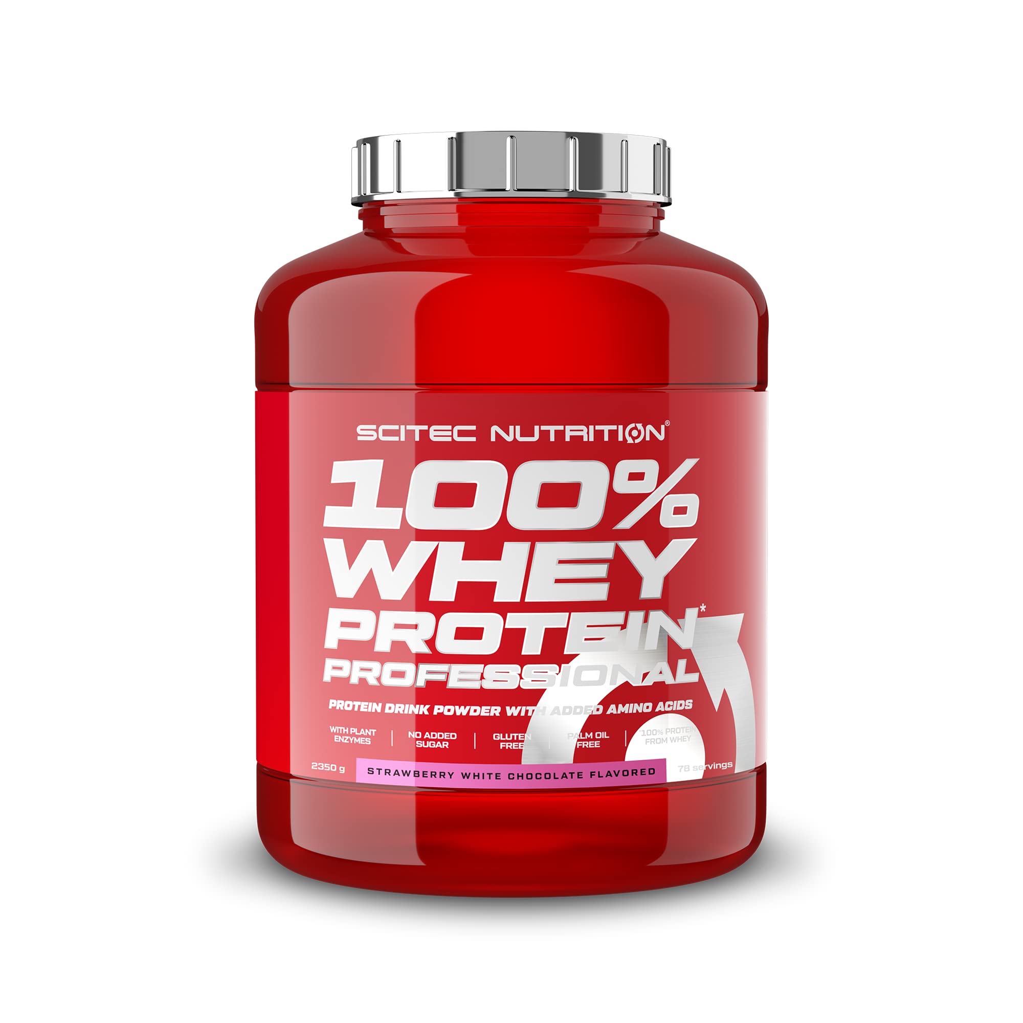Scitec Nutrition 100% Whey Professional Protein Powder - 2350g, Strawberry White Chocolate โ image 1