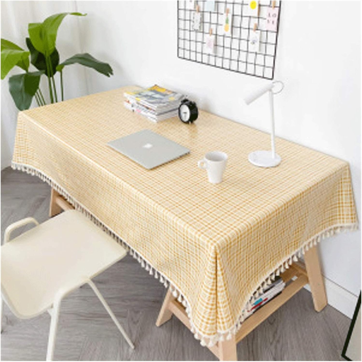 Checkered Tablecloth Simple Modern Desk Tablecloth Waterproof and Oil