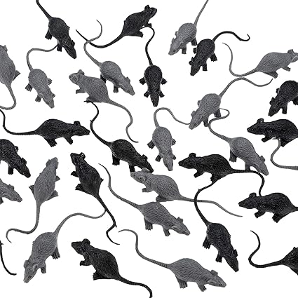 Amazon Com Gejoy 36 Pieces Realistic Mouse Fake Mouse Plastic Mini Rats For Halloween Decoration Supplies Toys Games