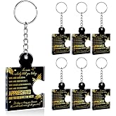 DRMNPKT Team Appreciation Gifts Bulk Thank You Keychains for Coworkers | Gift Set for Employee, Staff, Teachers, Teamwork Puzzle Piece Keyring, Acrylic
