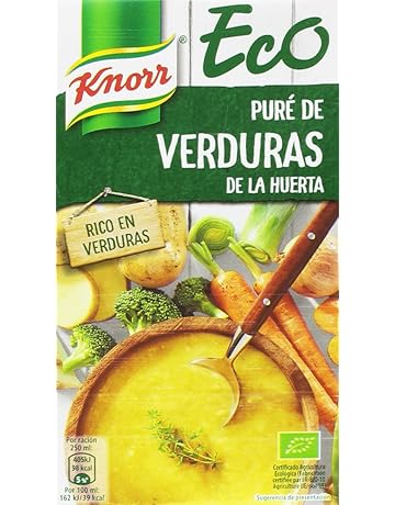 Knorr Eco Puré de Verduras de la Huerta - Paquete de 8 x 1 L -