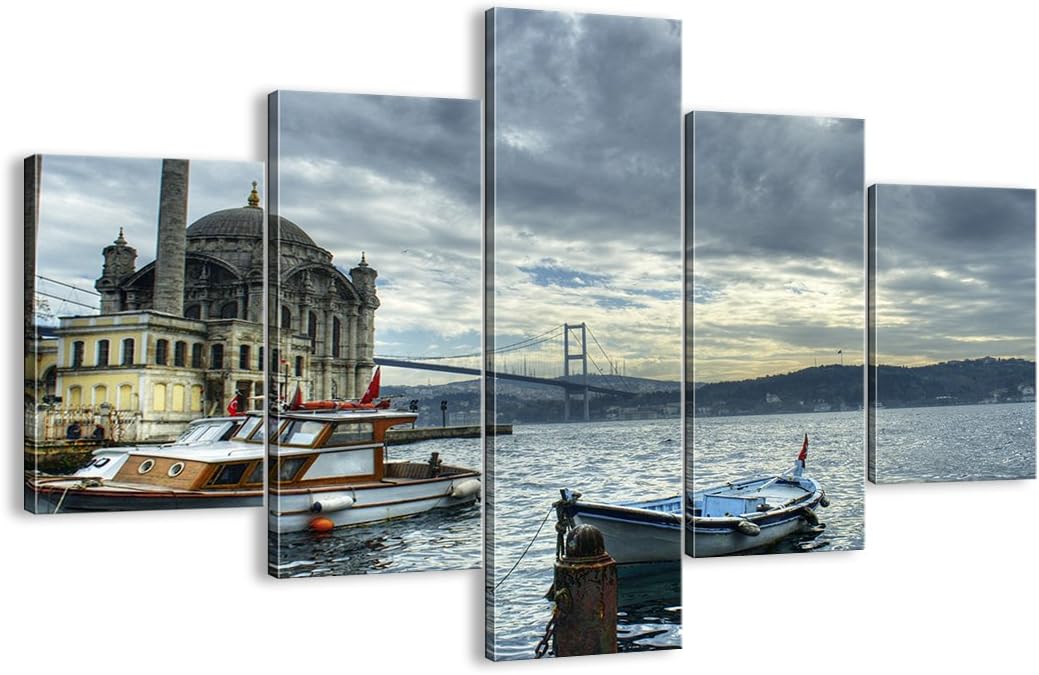 Canvas Print Picture 5 Piece Total size Width 39, 4