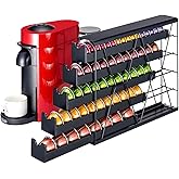 FlagShip 5-Tier Corner Coffee Pod Organizer for Nespresso Vertuo - 50+ Capsule Metal Storage, Space-Saving Kitchen Countertop