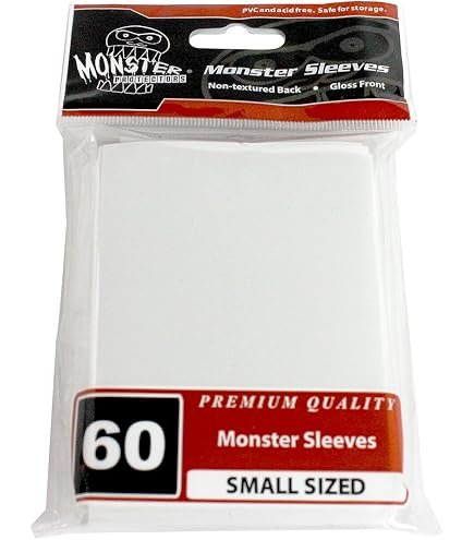 monster card sleeves Protectors Sleeves - Smaller Size Gloss with Monster Logo Option:8.25