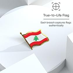 Lebanon Flag Lapel Pin - Enamel Metal National
